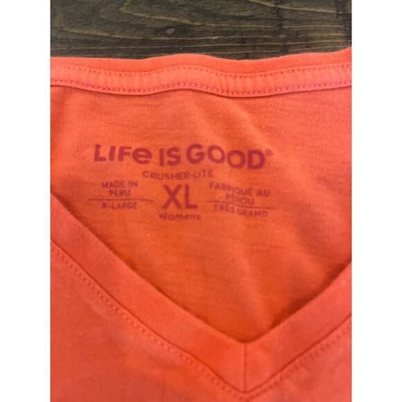 Life is Good Crusher Lite Turtle T Shirt Women XL Beach Casual Comfy Summer Trip - Picture 2 of 8